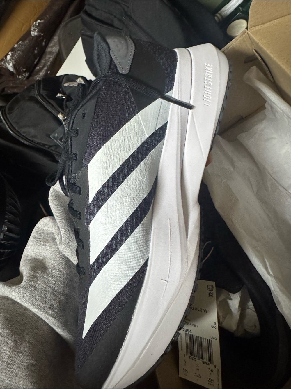 adidas Men’s Black & White Athletic Running Shoes